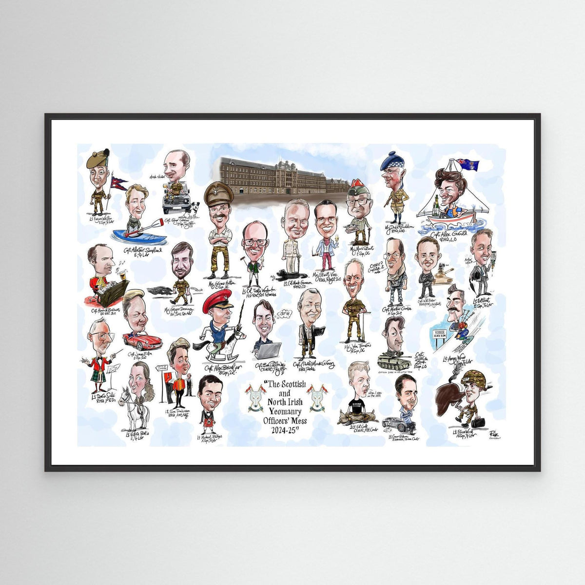 Scottish and NI Yeomanry print on canvas