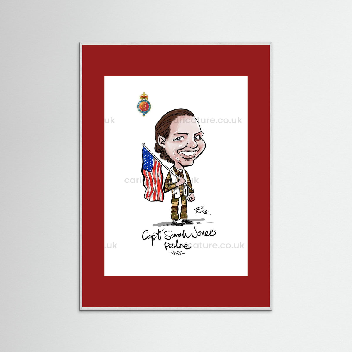 Caricature of Officer extracted from Group Painting