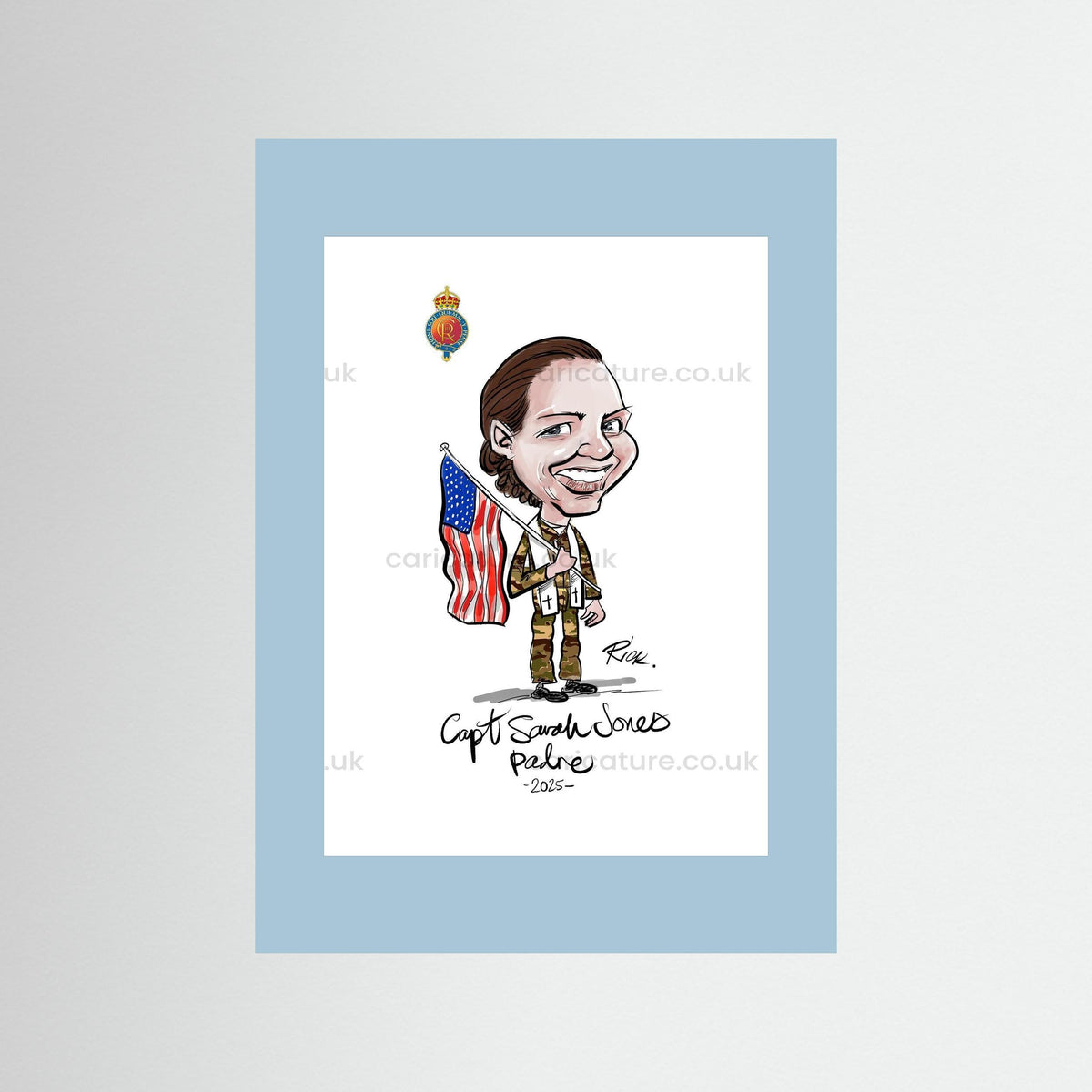 Caricature of Officer extracted from Group Painting