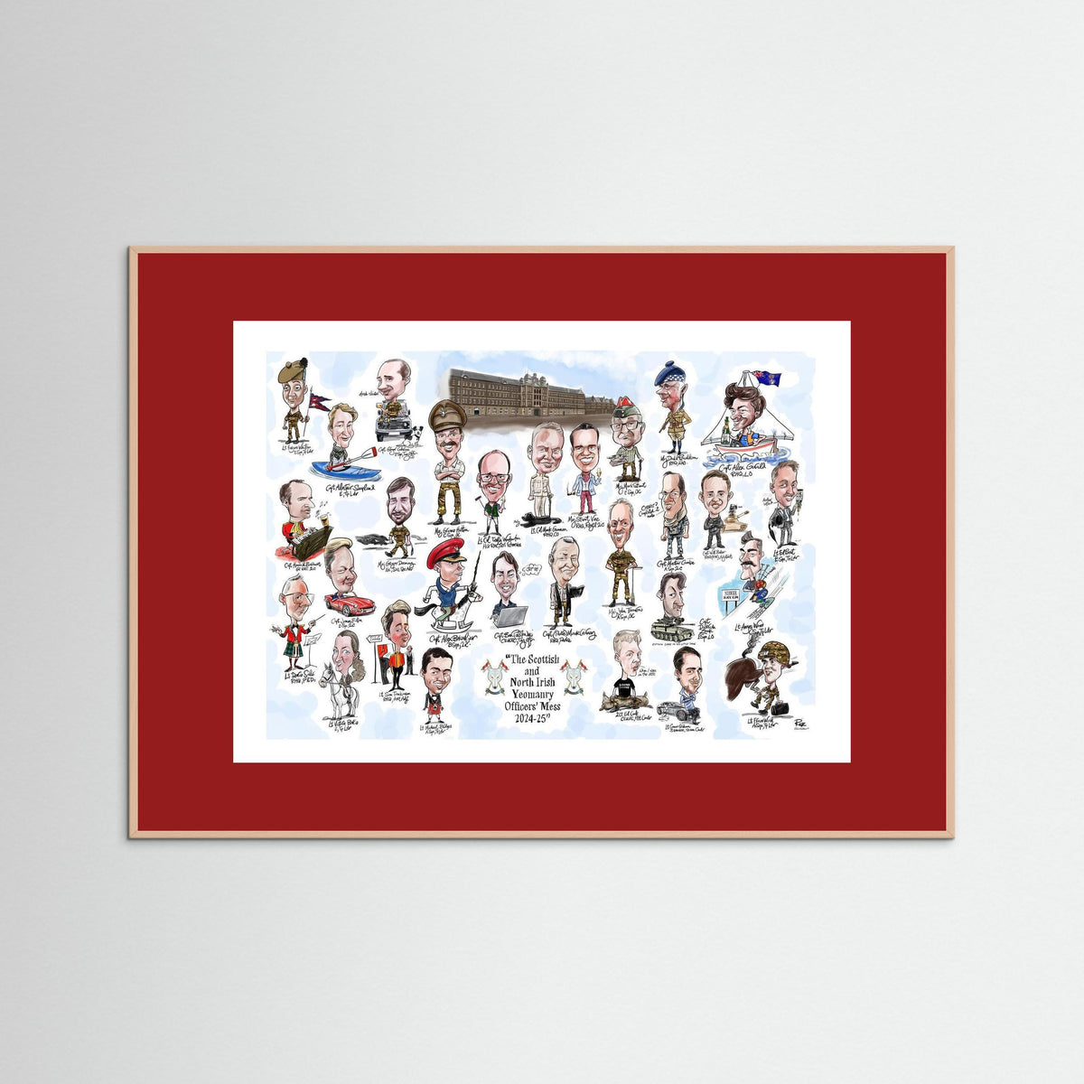 Scottish and NI Yeomanry A3 print on paper