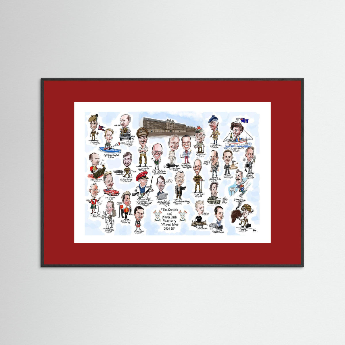 Scottish and NI Yeomanry A3 print on paper