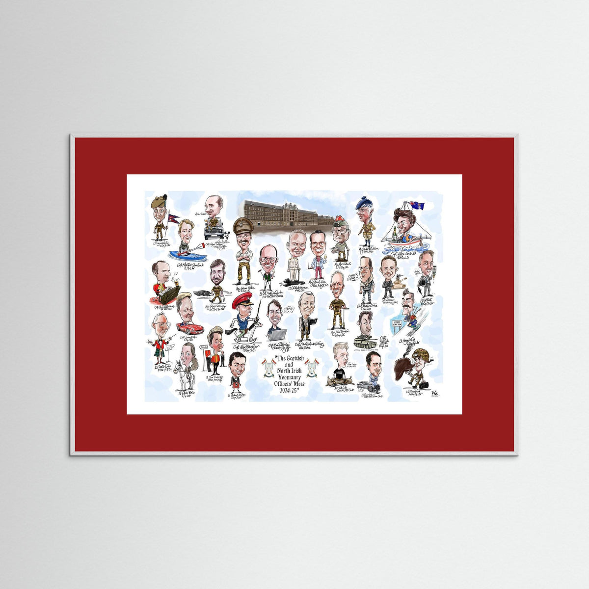 Scottish and NI Yeomanry A3 print on paper