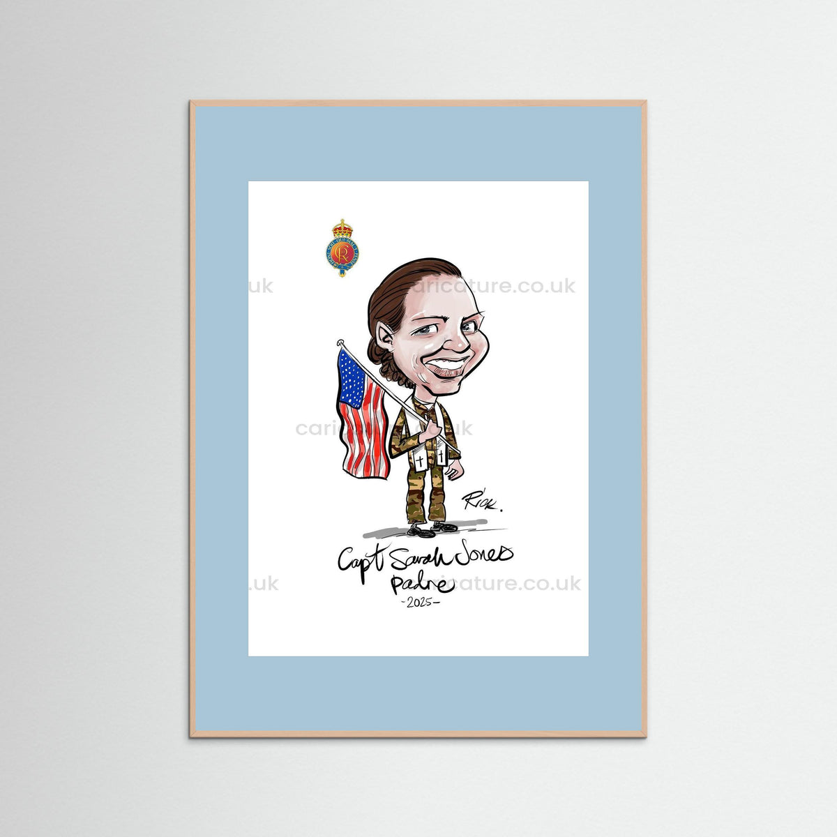 Caricature of Officer extracted from Group Painting