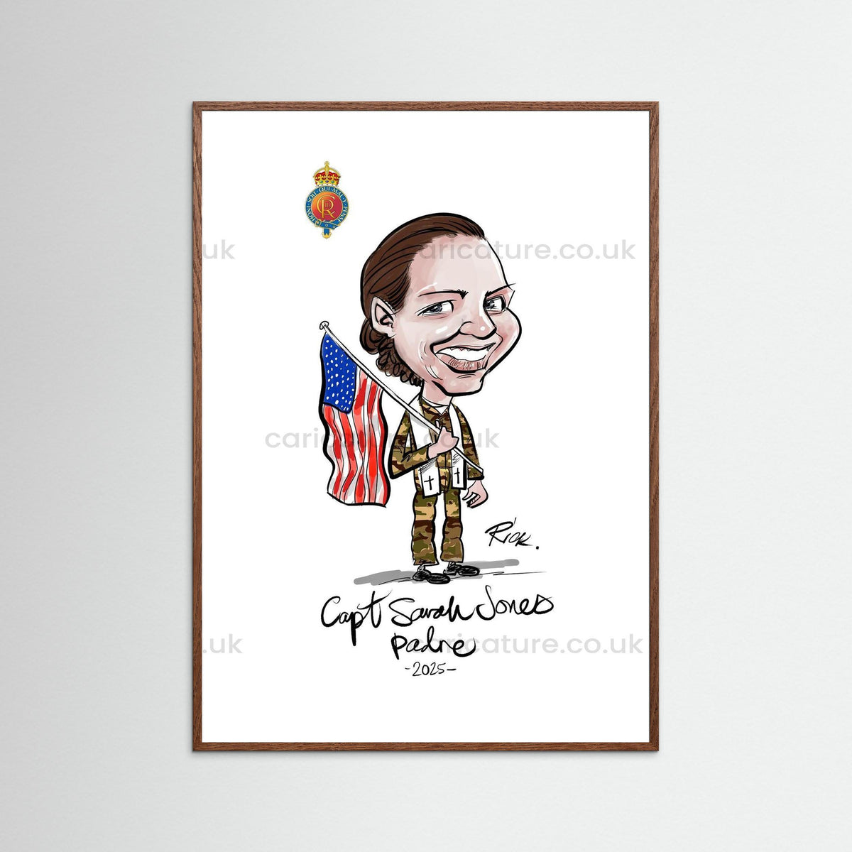 Caricature of Officer extracted from Group Painting