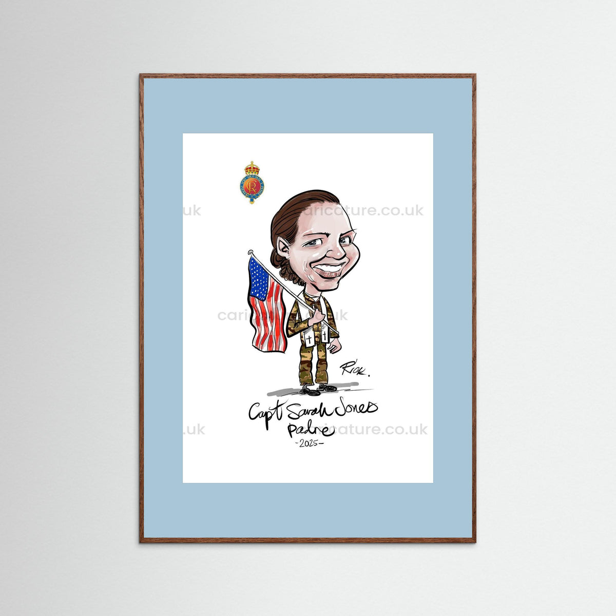 Caricature of Officer extracted from Group Painting