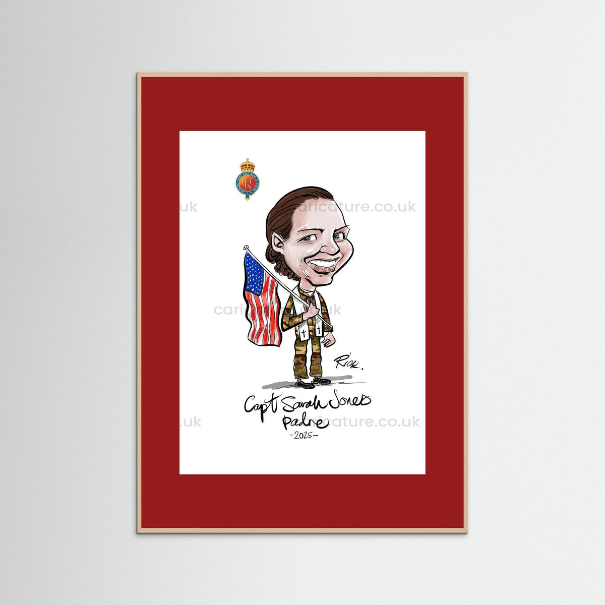 Caricature of Officer extracted from Group Painting