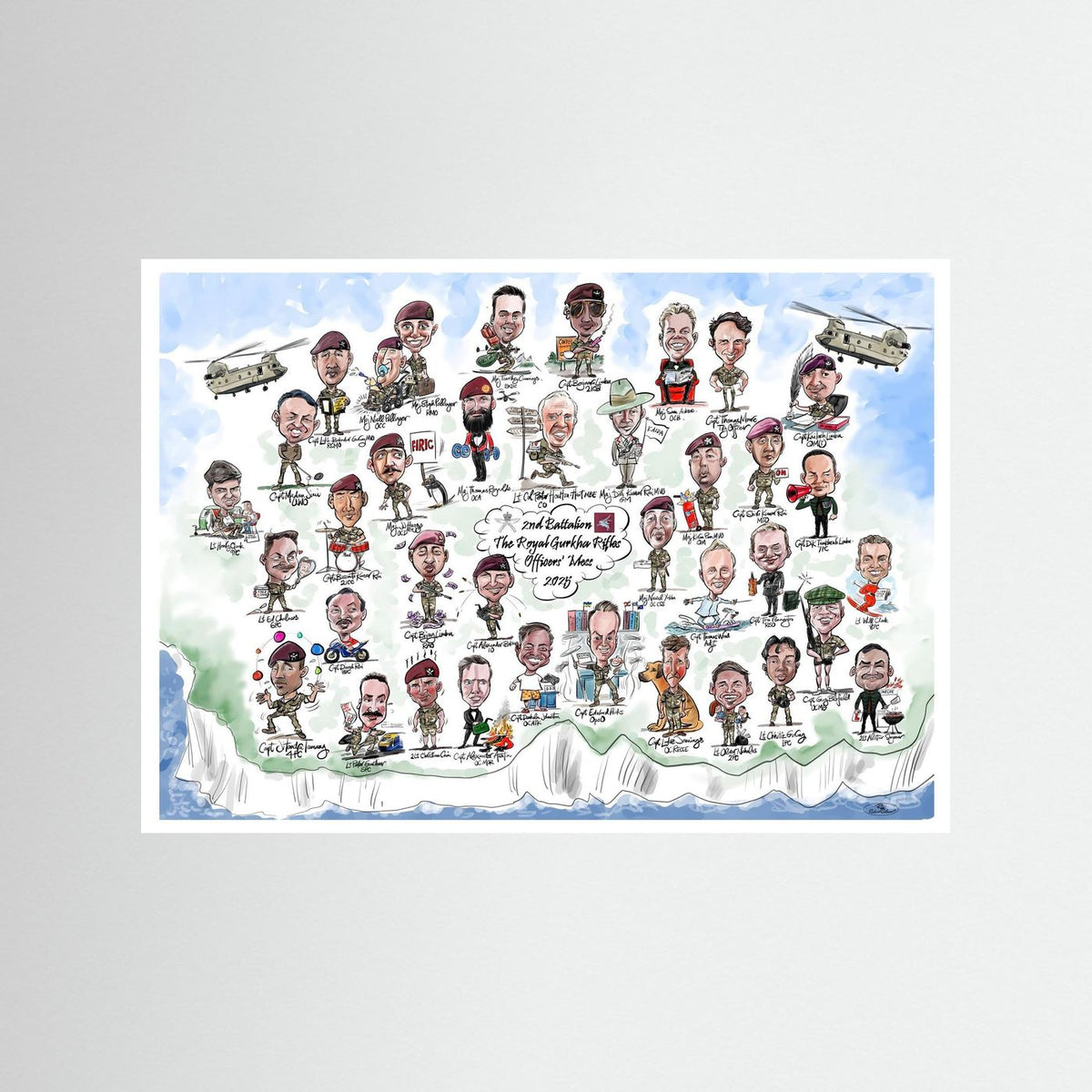 2nd Bn The Royal Gurkha Rifles 2025 A3 frame and print
