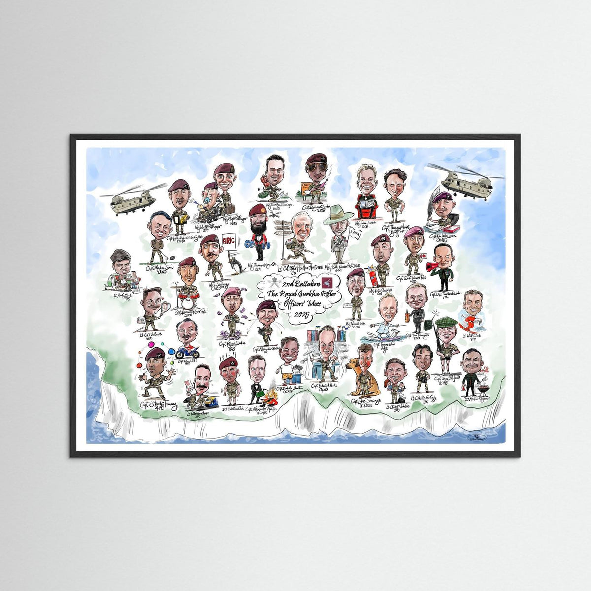 2nd Bn The Royal Gurkha Rifles 2025 A3 frame and print