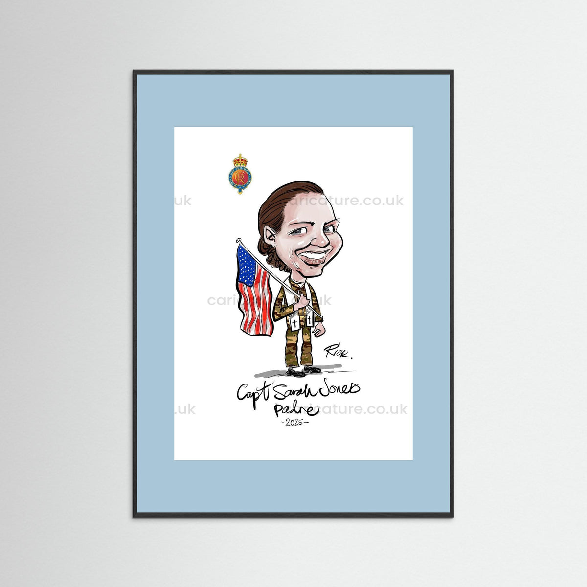 Caricature of Officer extracted from Group Painting