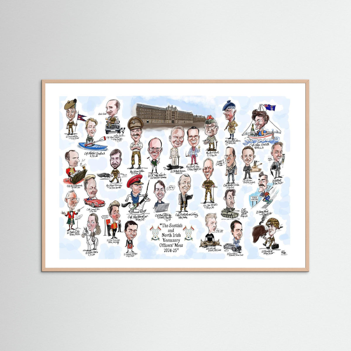 Scottish and NI Yeomanry A3 print on paper