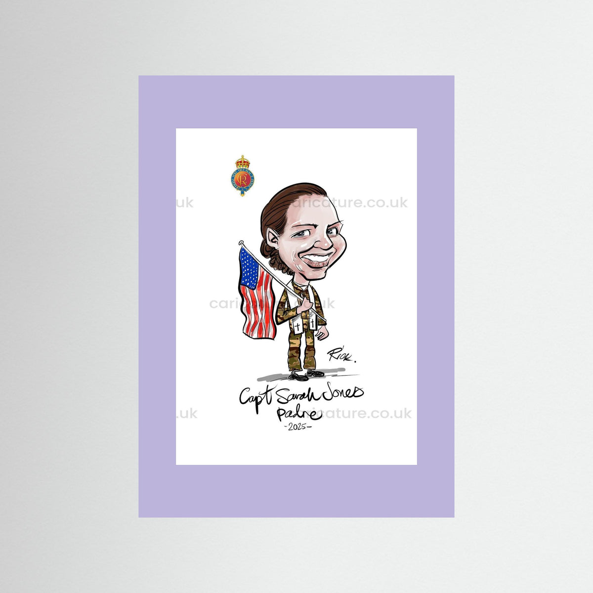 Caricature of Officer extracted from Group Painting