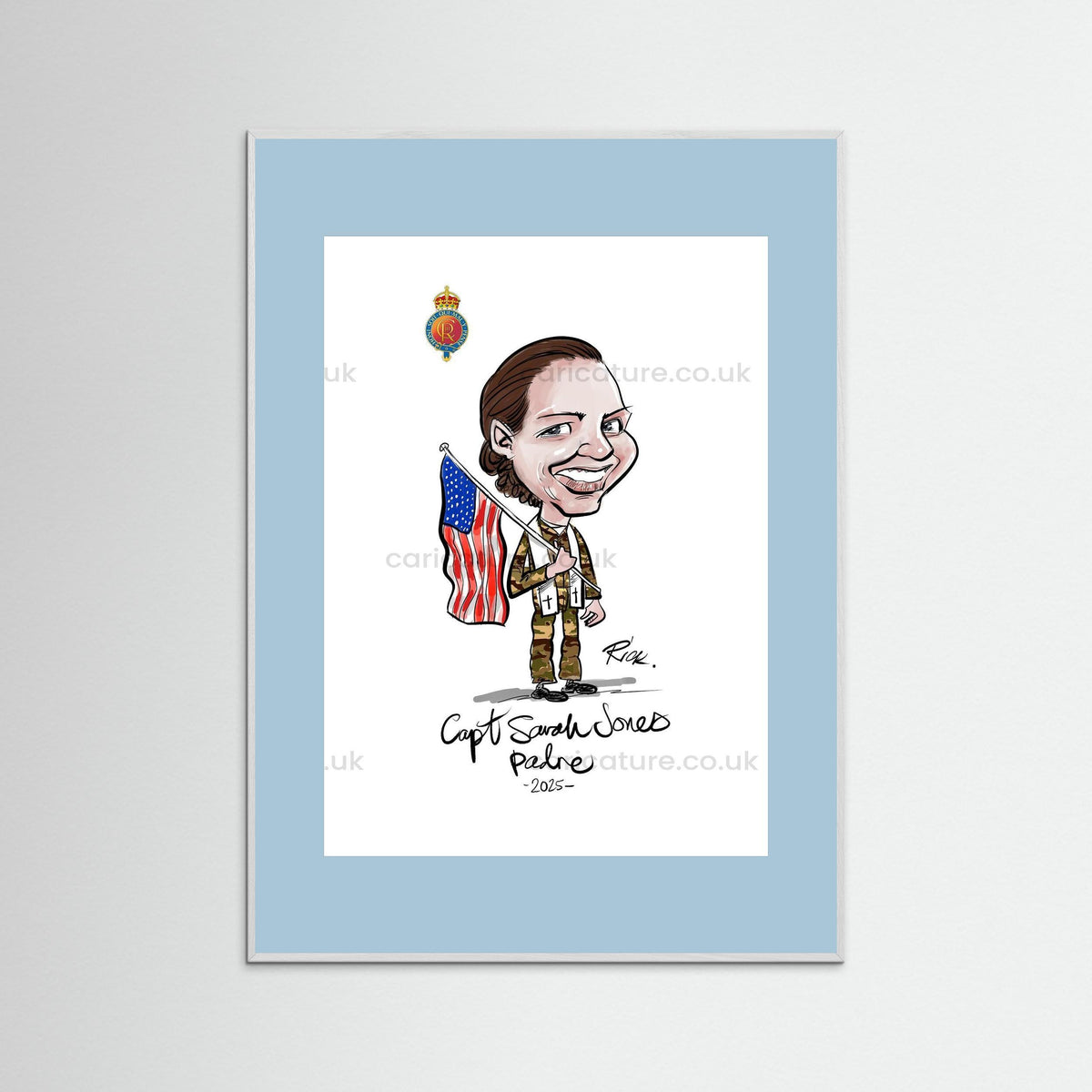 Caricature of Officer extracted from Group Painting