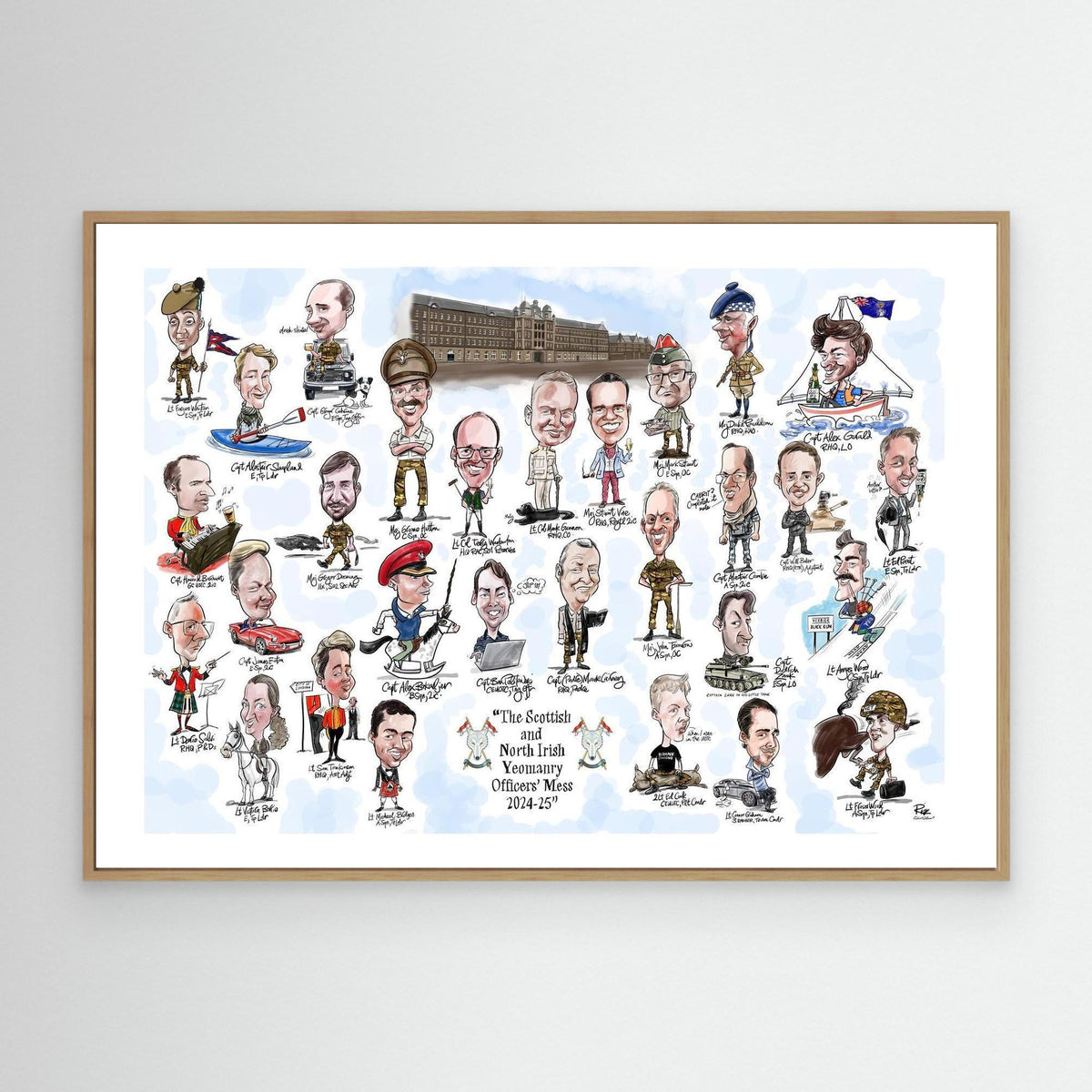 Scottish and NI Yeomanry print on canvas 